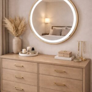 Espejo REDONDO CON BORDE DORADO 60cm*60cm LM-B04A