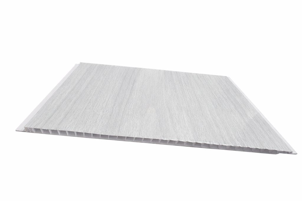 Lamina PVC Gris Madera Liso 25cm*5.95m*7mm
