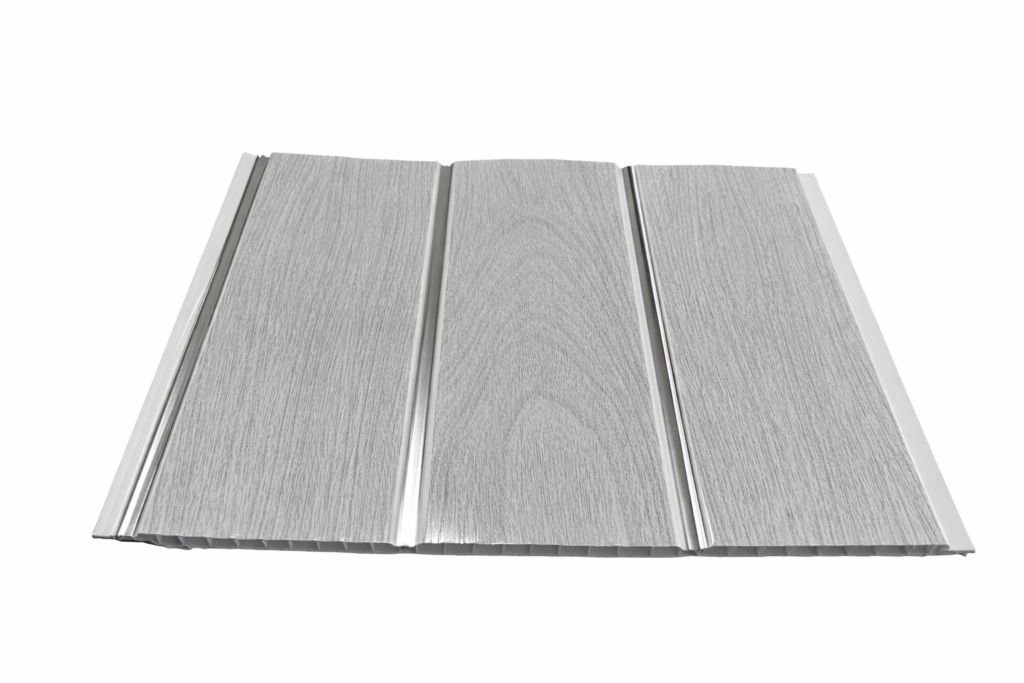 Tablilla Pvc Blanco Madera con Canal 25 cm*5.95 m