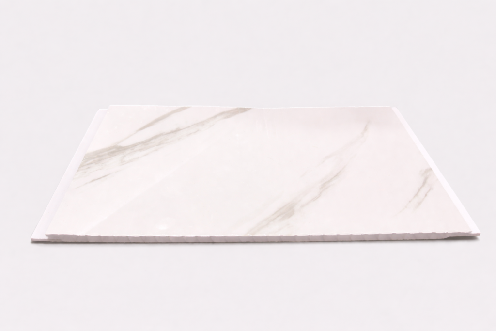 Tablilla Pvc Blanco Marmol Liso 25 cm*5.95 m