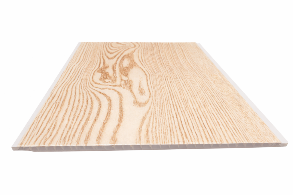 Tablilla Pvc Blanco Beige Madera 25 cm*5.95 m
