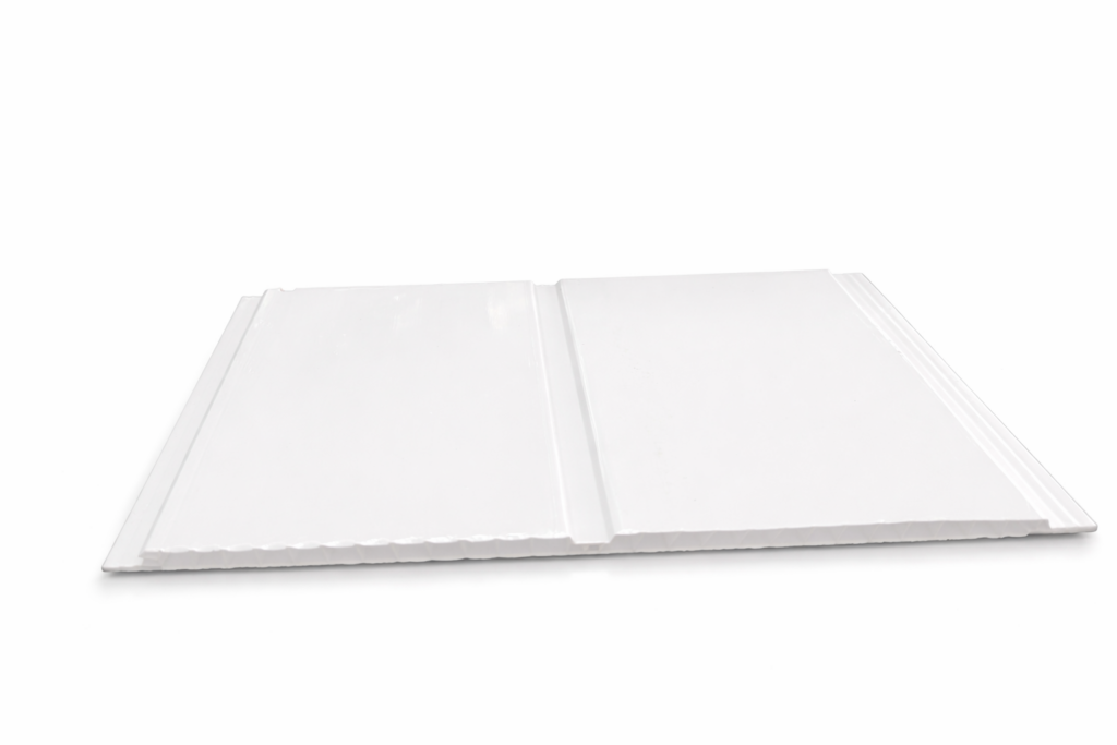 Tablilla Pvc Blanco Brillo Con Canal 25 cm*5.95 m
