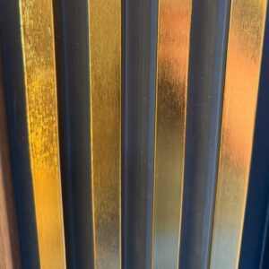 Wpc Pared 16cm*2.90m DORADO FONDO NEGRO