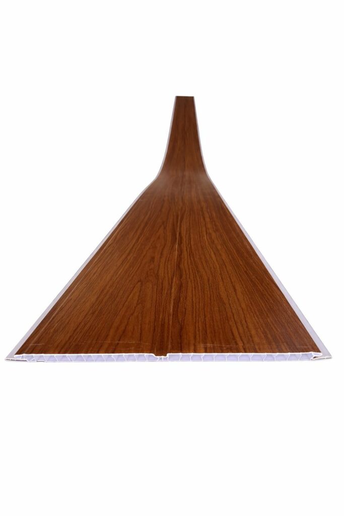 Tablilla Pvc Café Laminado Con Canal 25 cm*5.95 m