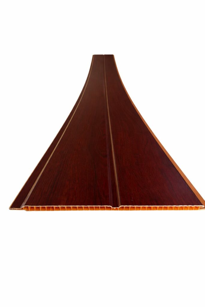 Tablilla Pvc Nogal Con Canal 25 cm*5.95 m