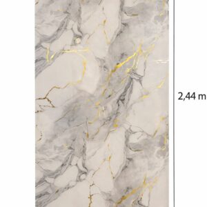 G16 Lamina UV Tipo Marmol Silver Dorado 1.22mt*2.44mt*3mm