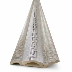 Moldura Francesa 8cm * 2.90mt Blanco/Gris