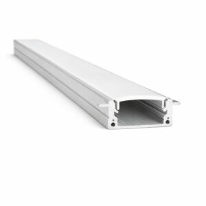 Riel Aluminio Plano para Cinta Led con ALETA *3metro