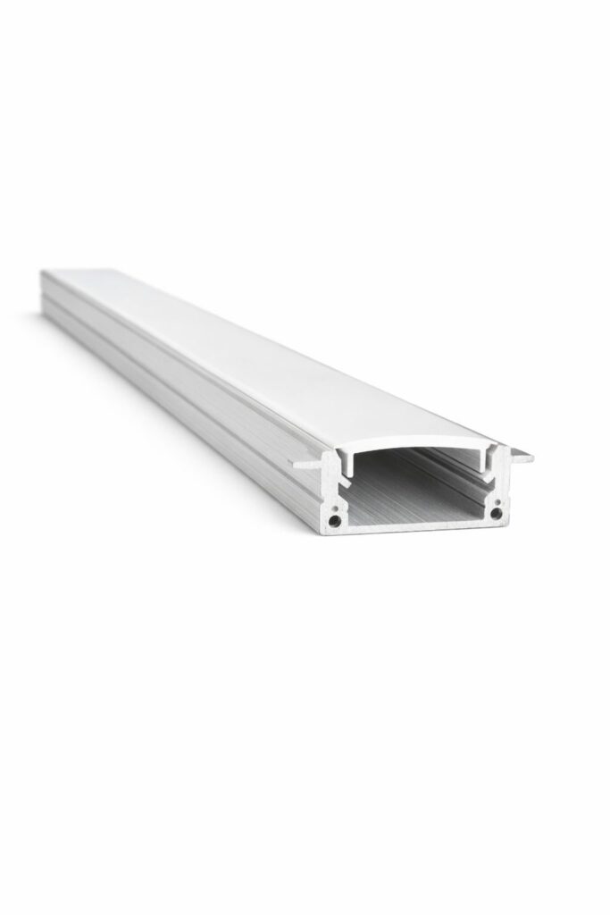 Riel Aluminio Plano para Cinta Led con ALETA *3metro