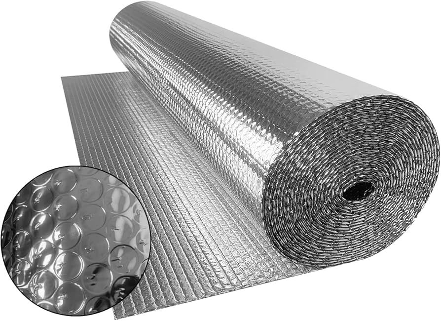 Aislante Burbuja 2 Cara Aluminio 1.22mt*10mt Rollo 5mm