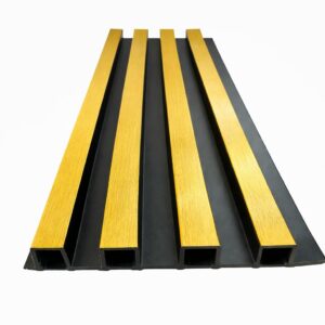 Wpc Pared 16cm*2.90m DORADO FONDO NEGRO