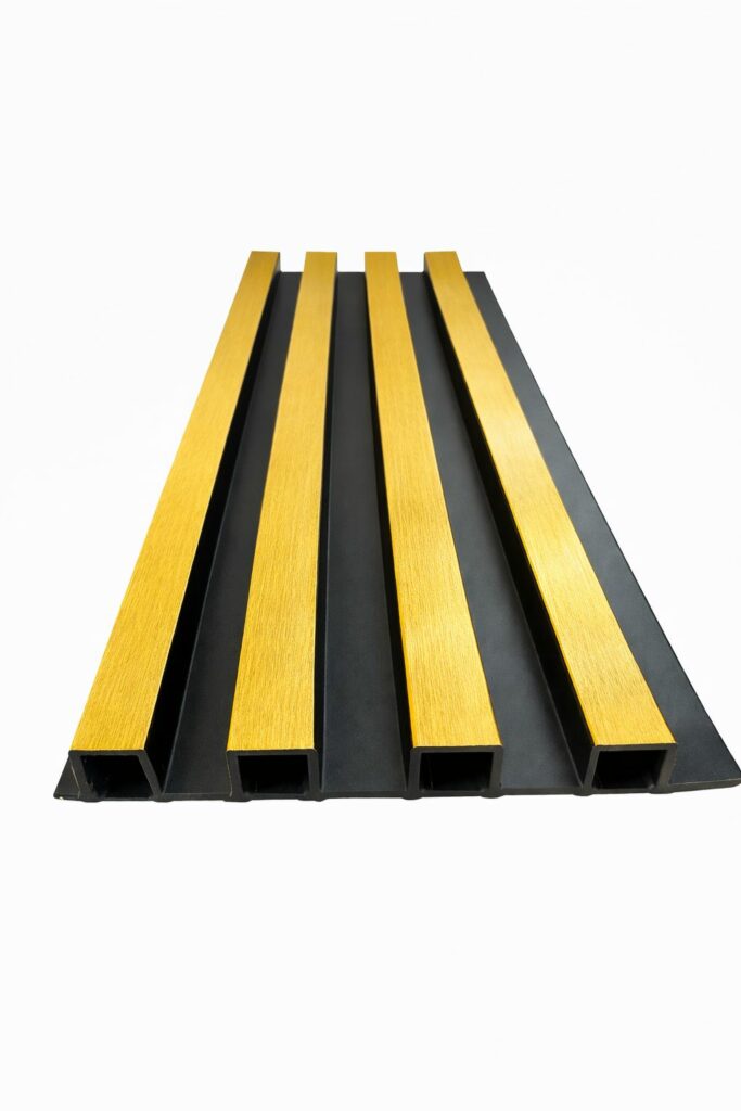 Wpc Pared 16cm*2.90m DORADO FONDO NEGRO