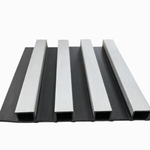 PA23- Wpc Pared 16cm*2.90m PLATA FONDO NEGRO