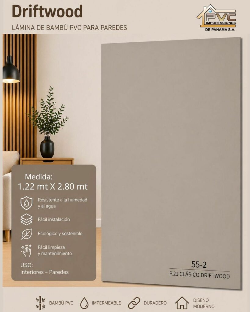 PA36-37 LAMINA BAMBU DRIFTWOOD 55-2 1.22MT*2.80MT