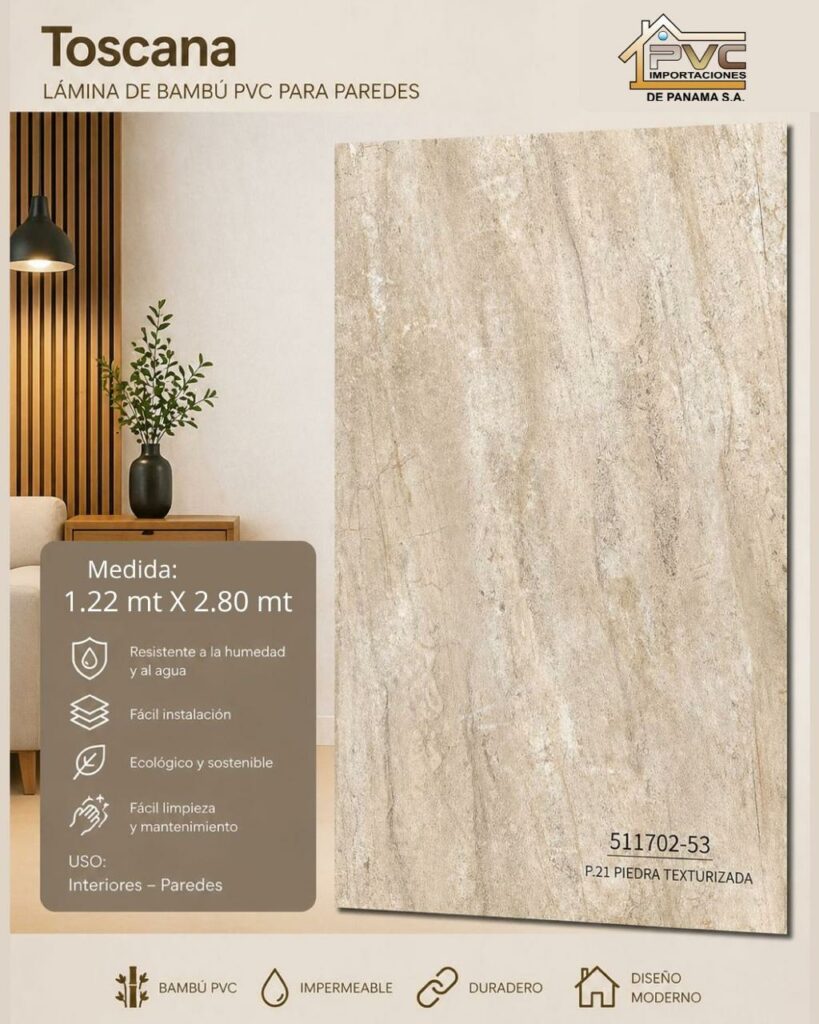 PA36-37 LAMINA BAMBU TOSCANA 511702-53 1.22*2.80MT