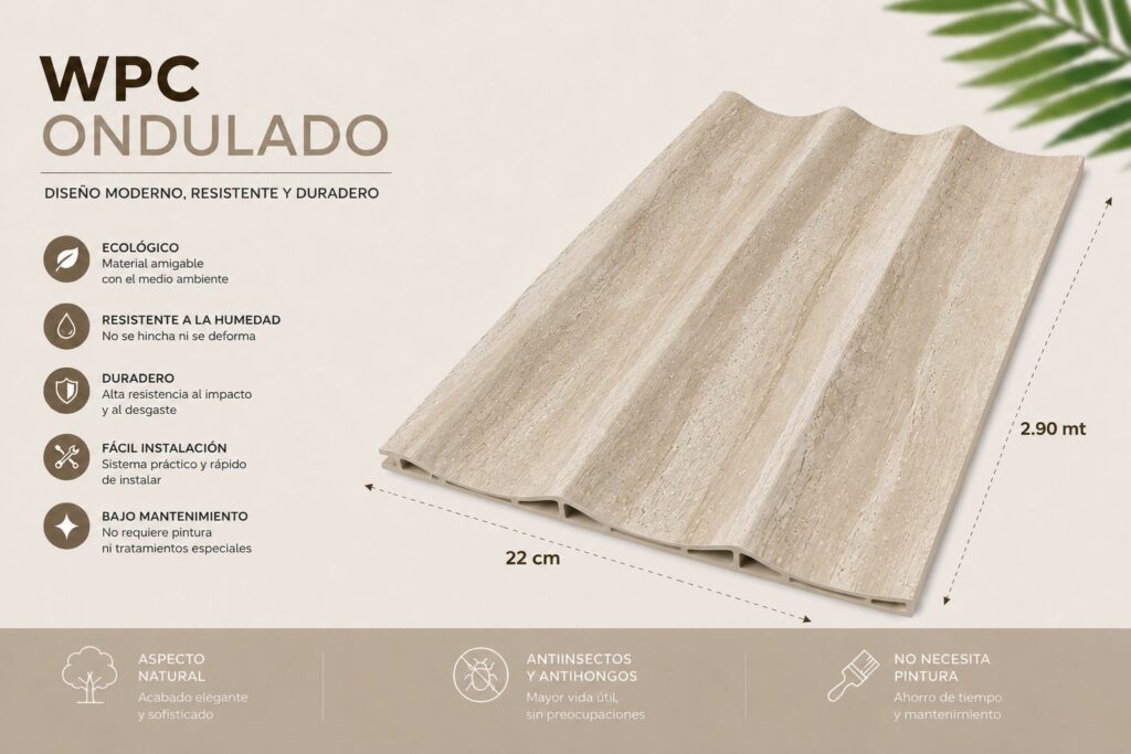 PA36 -Wpc ONDULADO TOSCANA 511702-53 22cm*2.90m