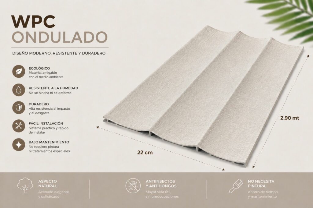 PA36 -Wpc ONDULADO NORY TEXTURIZADO 915191-34 22cm*2.90m
